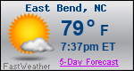 Weather Forecast for East Bend, NC