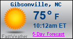 Weather Forecast for Gibsonville, NC