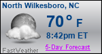Weather Forecast for North Wilkesboro, NC