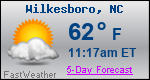 Weather Forecast for Wilkesboro, NC