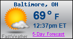 Weather Forecast for Baltimore, OH