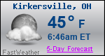 Weather Forecast for Kirkersville, OH