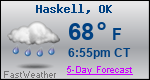 Weather Forecast for Haskell, OK