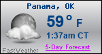 Weather Forecast for Panama, OK