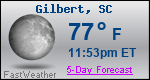 Weather Forecast for Gilbert, SC
