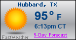Weather Forecast for Hubbard, TX