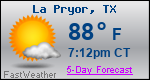 Weather Forecast for La Pryor, TX