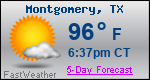 Weather Forecast for Montgomery, TX