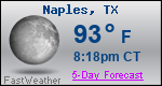 Weather Forecast for Naples, TX