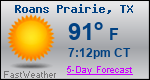 Weather Forecast for Roans Prairie, TX