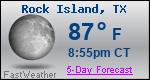 Weather Forecast for Rock Island, TX