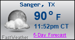 Weather Forecast for Sanger, TX