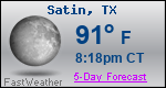 Weather Forecast for Satin, TX