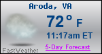 Weather Forecast for Aroda, VA