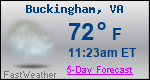 Weather Forecast for Buckingham, VA