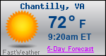 Weather Forecast for Chantilly, VA