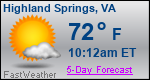 Weather Forecast for Highland Springs, VA
