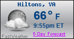 Weather Forecast for Hiltons, VA