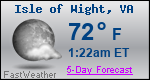 Weather Forecast for Isle of Wight, VA