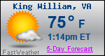 Weather Forecast for King William, VA