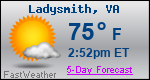 Weather Forecast for Ladysmith, VA