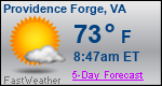 Weather Forecast for Providence Forge, VA