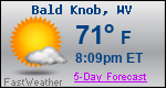 Weather Forecast for Bald Knob, WV