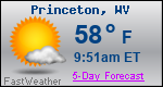 Weather Forecast for Princeton, WV
