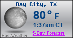 Weather Forecast for Bay City, TX