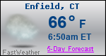 Weather Forecast for Enfield, CT