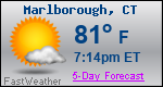 Weather Forecast for Marlborough, CT