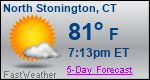 Weather Forecast for North Stonington, CT