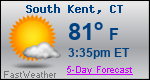 Weather Forecast for South Kent, CT