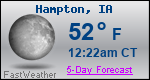 Weather Forecast for Hampton, IA