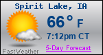 Weather Forecast for Spirit Lake, IA