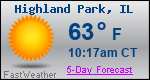 Weather Forecast for Highland Park, IL