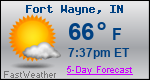 Weather Forecast for Fort Wayne, IN
