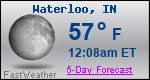 Weather Forecast for Waterloo, IN