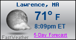 Weather Forecast for Lawrence, MA