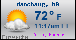 Weather Forecast for Manchaug, MA