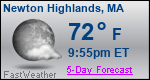Weather Forecast for Newton Highlands, MA