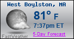 Weather Forecast for West Boylston, MA