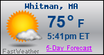 Weather Forecast for Whitman, MA