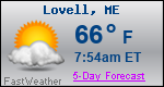 Weather Forecast for Lovell, ME
