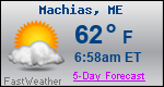 Weather Forecast for Machias, ME
