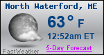 Weather Forecast for North Waterford, ME