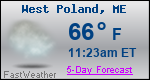 Weather Forecast for West Poland, ME