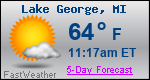 Weather Forecast for Lake George, MI