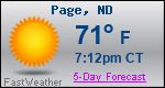 Weather Forecast for Page, ND