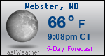 Weather Forecast for Webster, ND